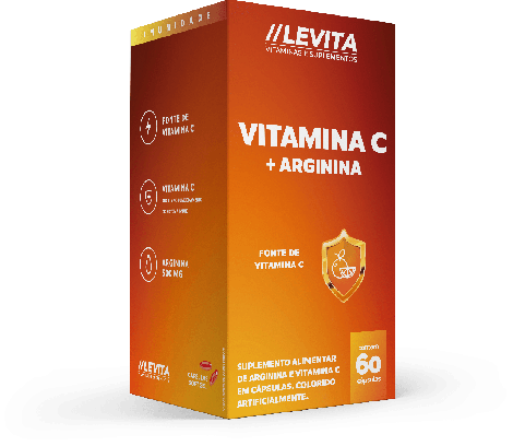 VITAMINA C + ARGININA LEVITA  C/ 60 CAPS